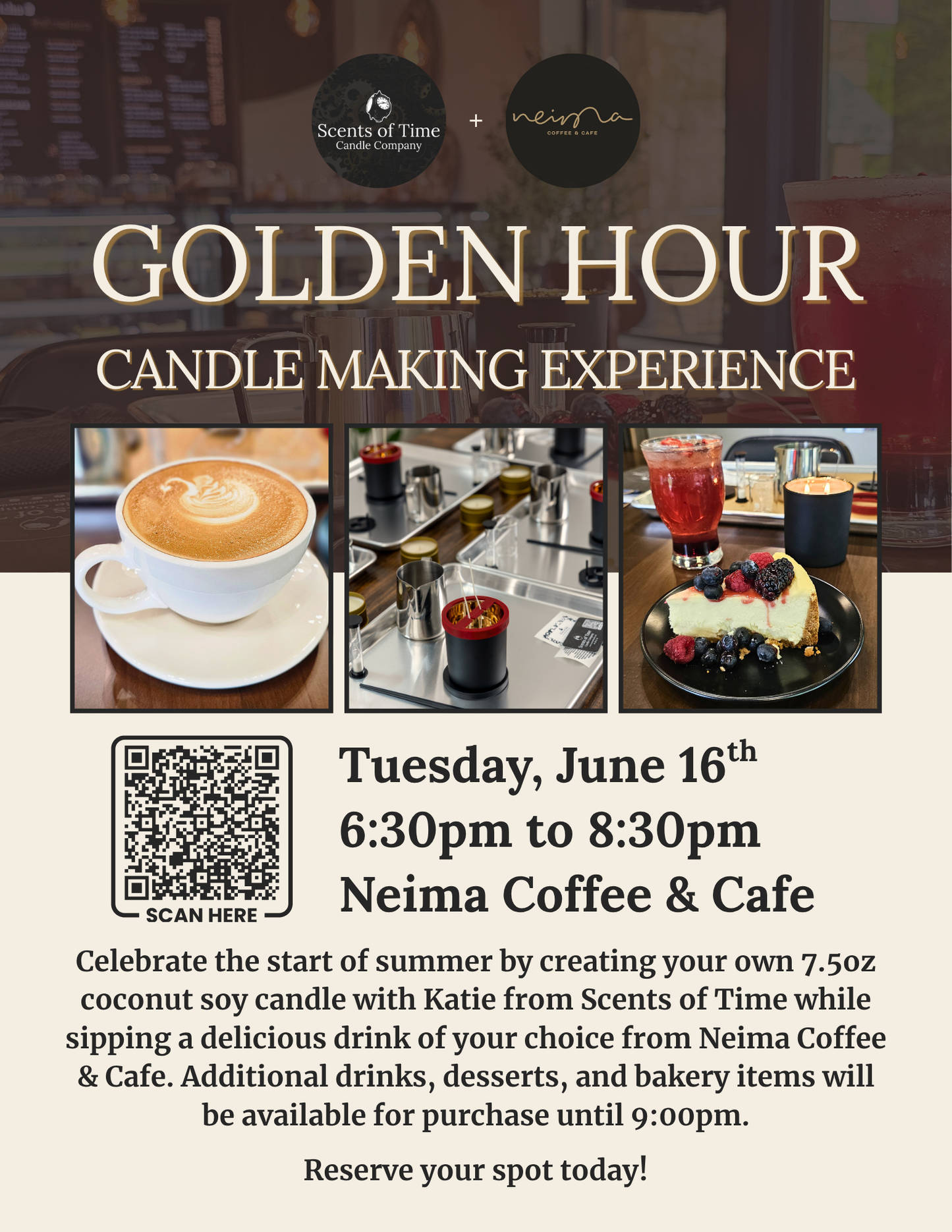 Golden Hour: A Sip & Pour Candle Making Experience at Neima Coffee & Cafe